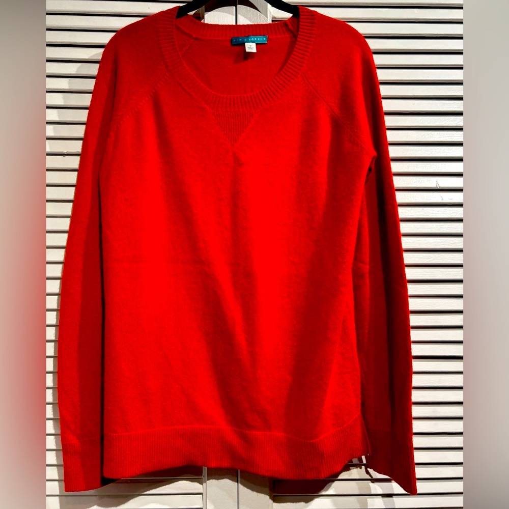 Used Pim & Larkin red cashmere sweater